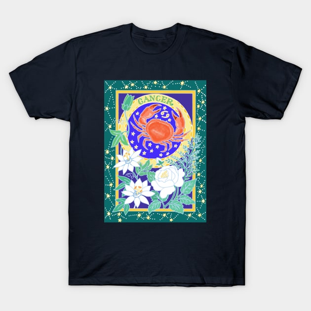 Cancer- Zodiac T-Shirt by KBMorgan